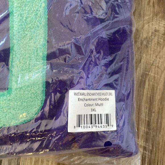 Karl Jacobs Enchantment Multicolor Colorblocked Long Sleeve Pullover Hoodie 3X - Picture 4 of 4